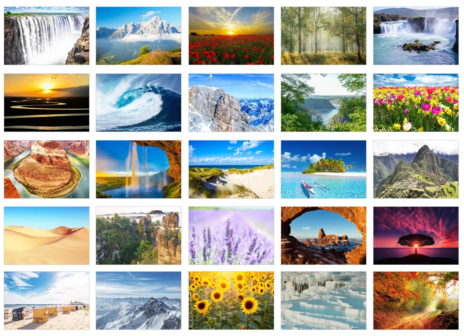Edition Seidel 20238 Postkaarten Landschappen Set 50 Mat