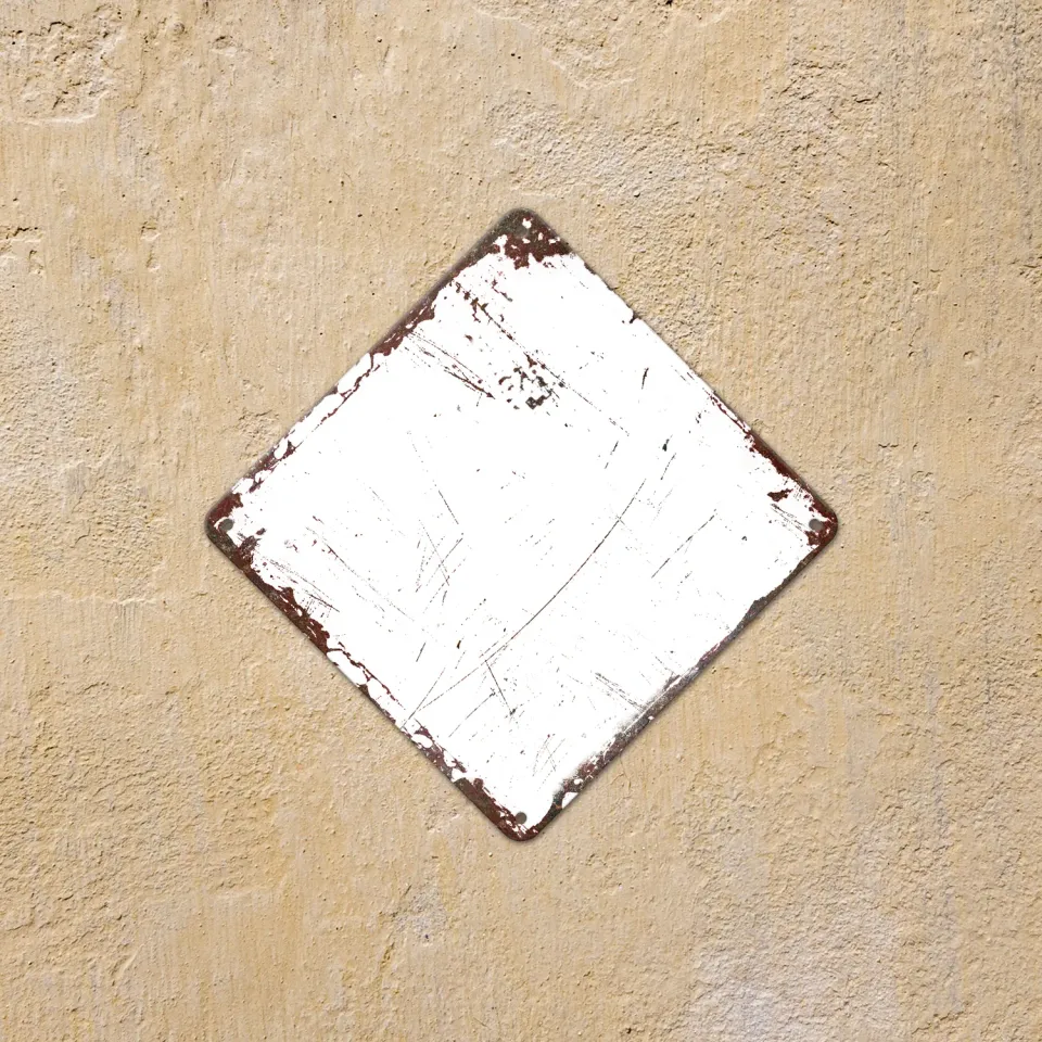 Gozi Roest Extreem Ruit metalen bord 20x20cm roestlook