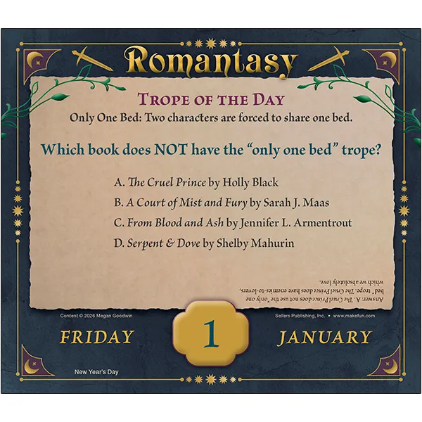 Sellers Publishing Daily Dose Romantasy 2027 boxkalender