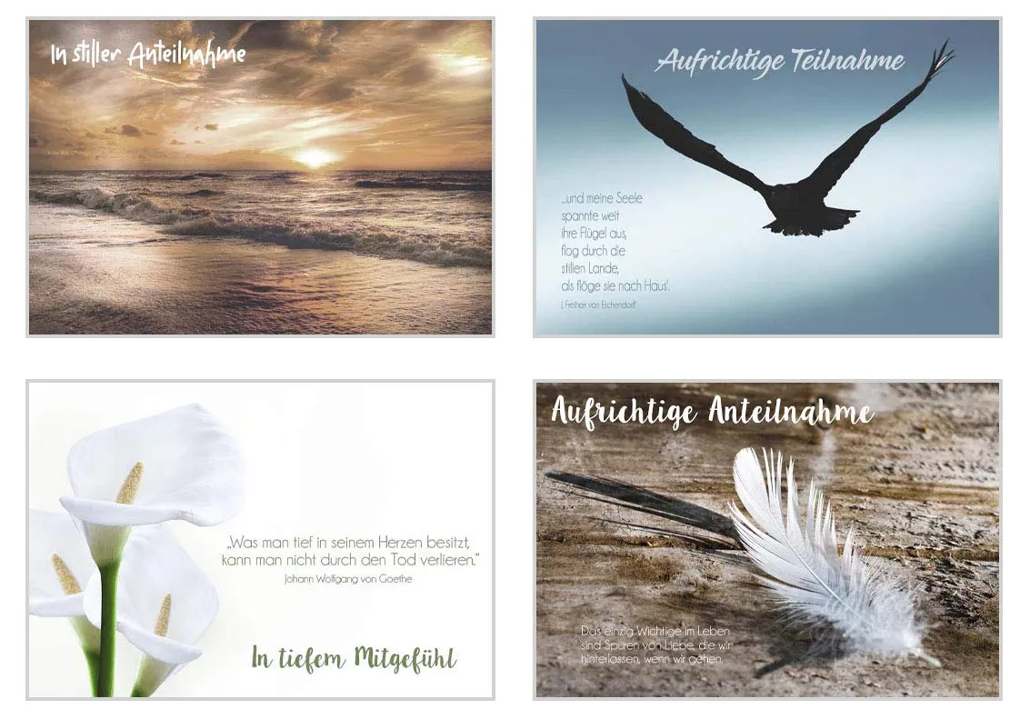 Edition Seidel Premium rouwkaarten set van 12 met envelop