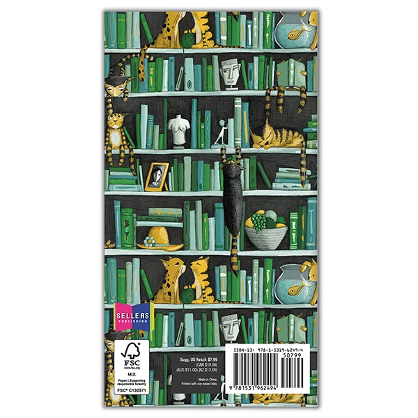 Sellers Publishing Bookshelf Cats 2027 zakagenda pocket katten