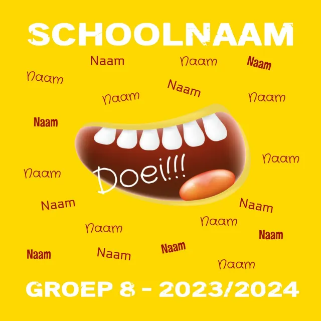 Gozi Groep 8 Smiley stoeptegel afscheidstegel