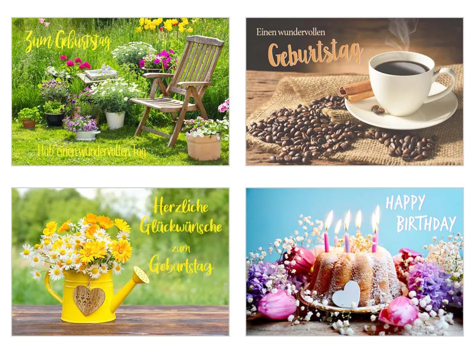 Edition Seidel Premium verjaardagskaarten 21240 set 20 met envelop