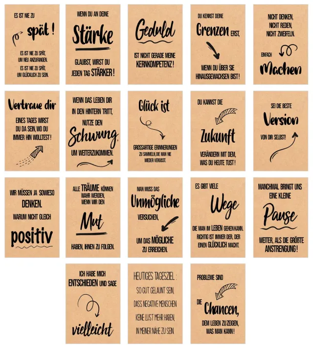 Edition Seidel Leben & Momente 20836 postkaarten kraftpapier set