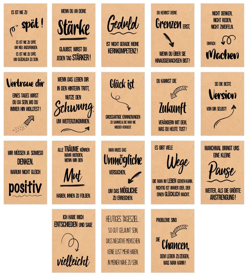 Edition Seidel Leben & Momente 20836 postkaarten kraftpapier set