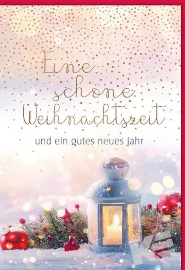 Kurt Eulzer 22-1175 kerstkaart windlicht met reliëf