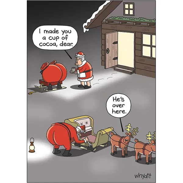 Sellers Publishing Christmas Humor C12075 kerstkaart 4 stuks grappig