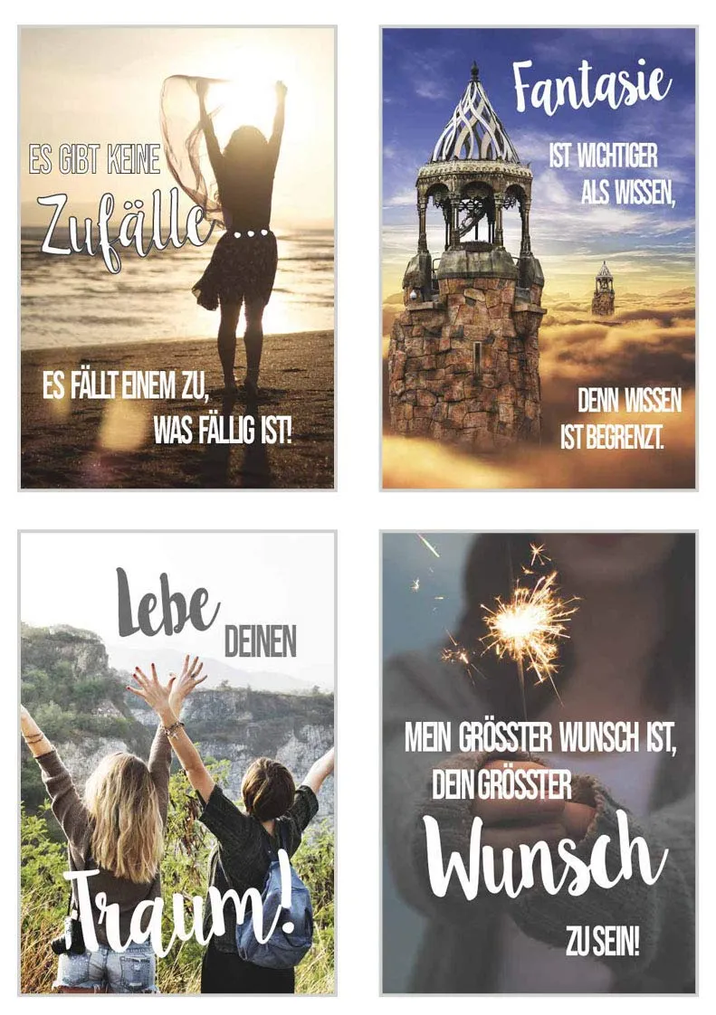 Edition Seidel Leben & Momente postkaarten set 25 met spreuken