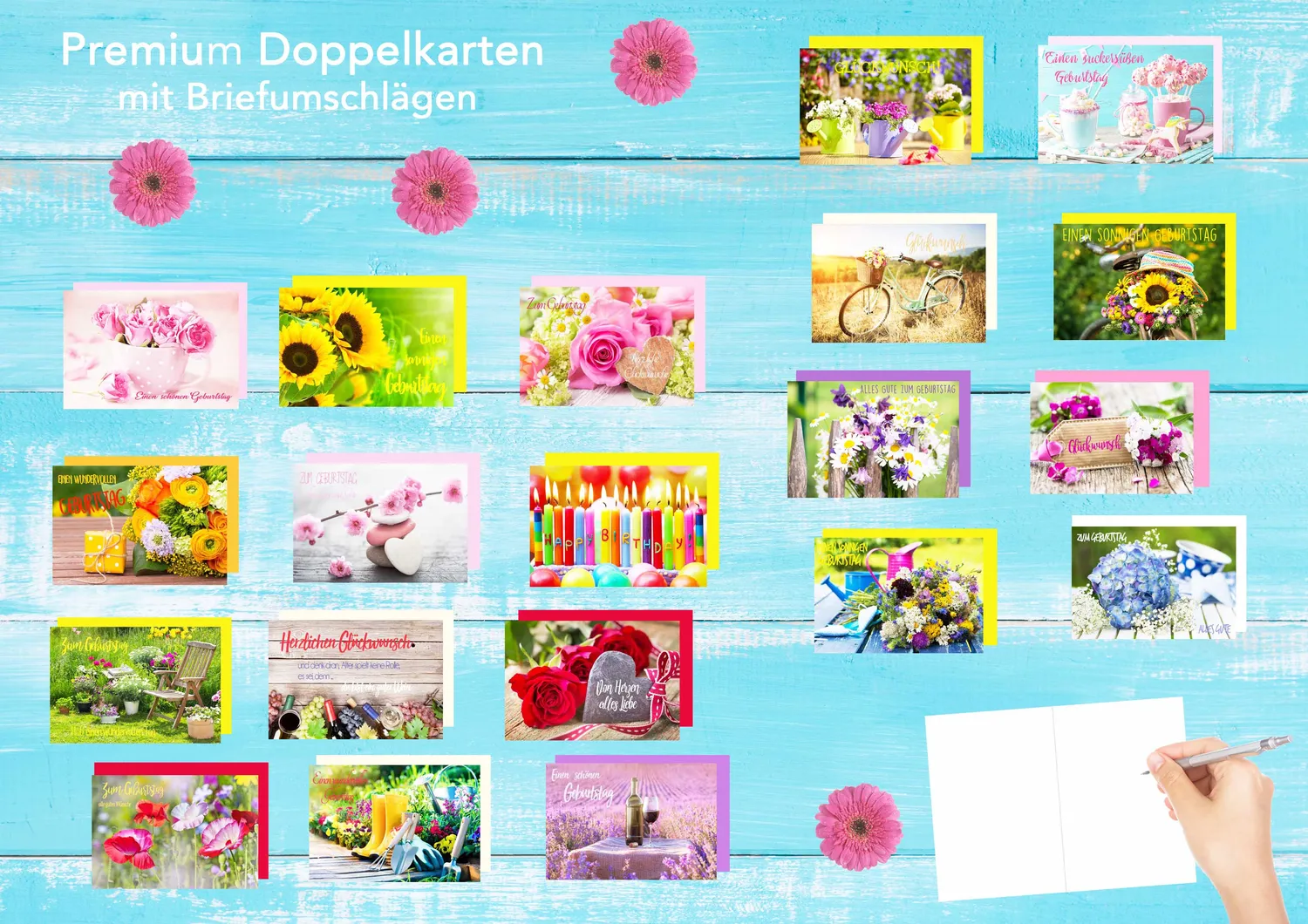 Edition Seidel 20359 verjaardagskaarten 20 stuks met envelop