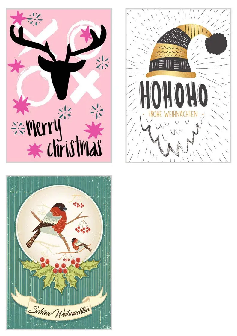 Edition Seidel kerstpostkaarten set 1 30 stuks zijdeglans