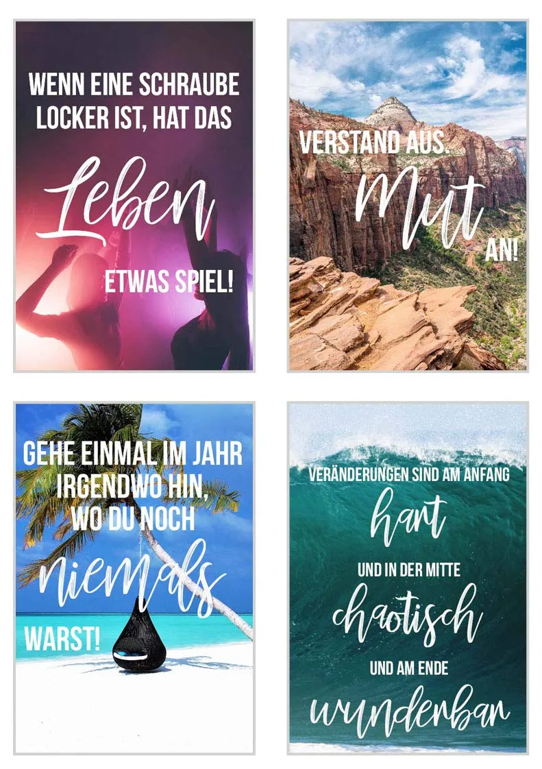 Edition Seidel Leben & Momente postkaarten set spreuken