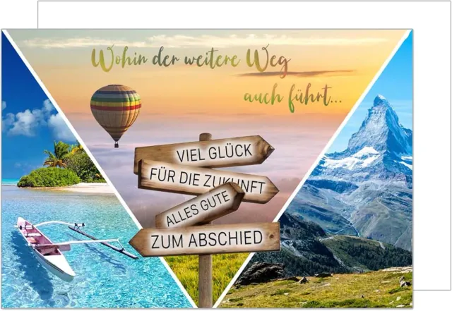 Edition Seidel AS131 SW024 afscheidskaart reizen met envelop