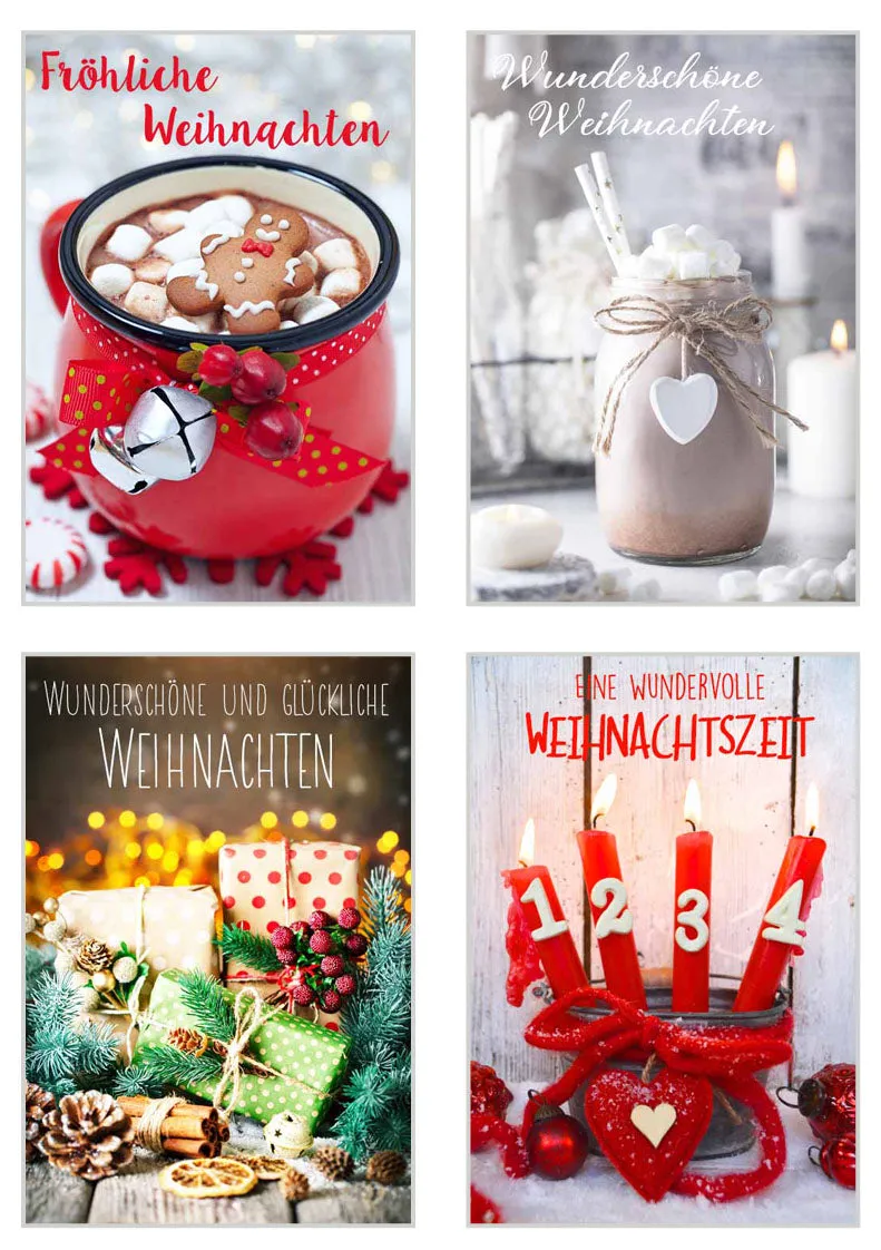 Edition Seidel 20391 premium kerstkaarten set 12 met envelop