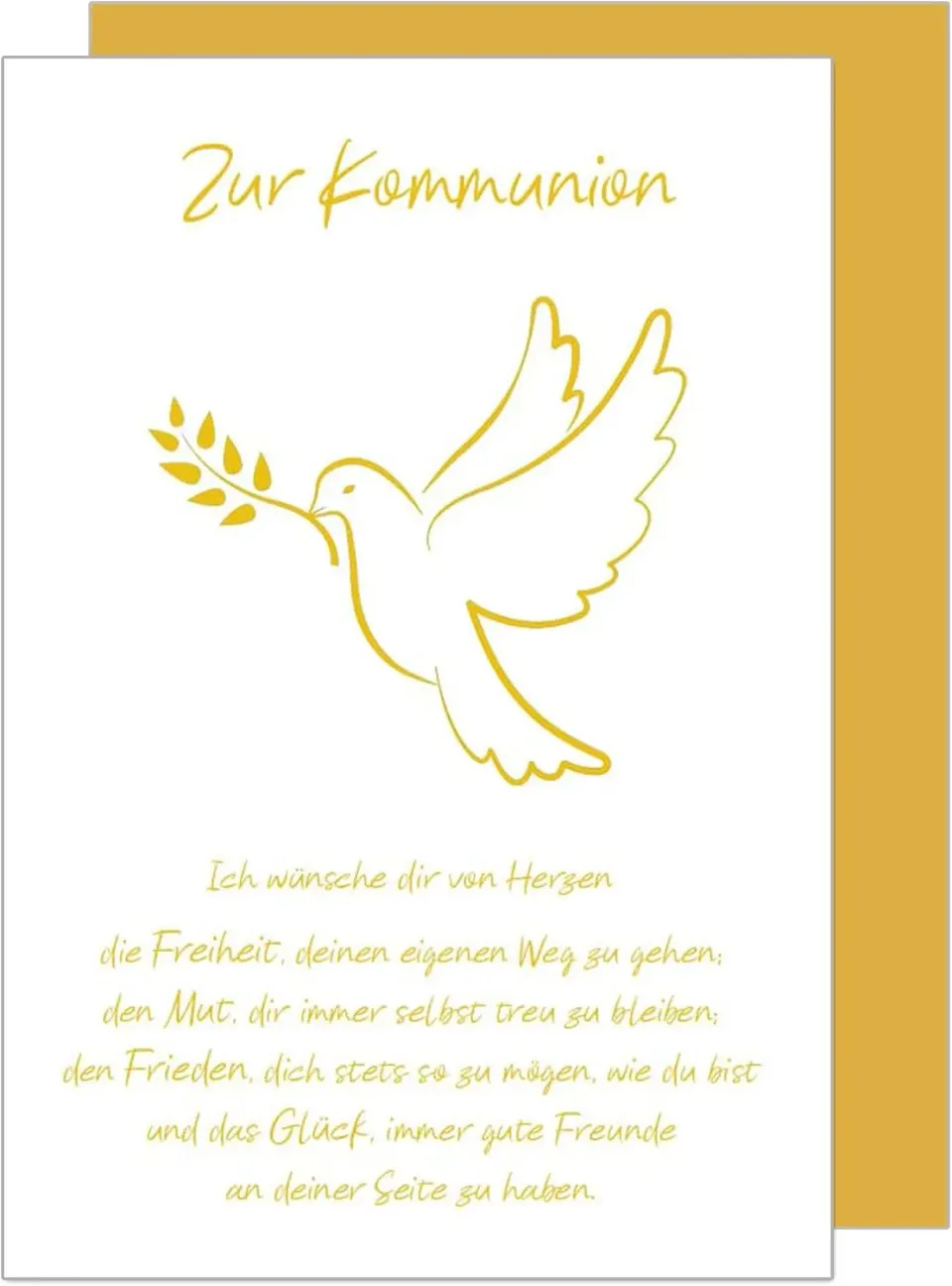 Edition Seidel Premium communiekaart KO288 duif met envelop