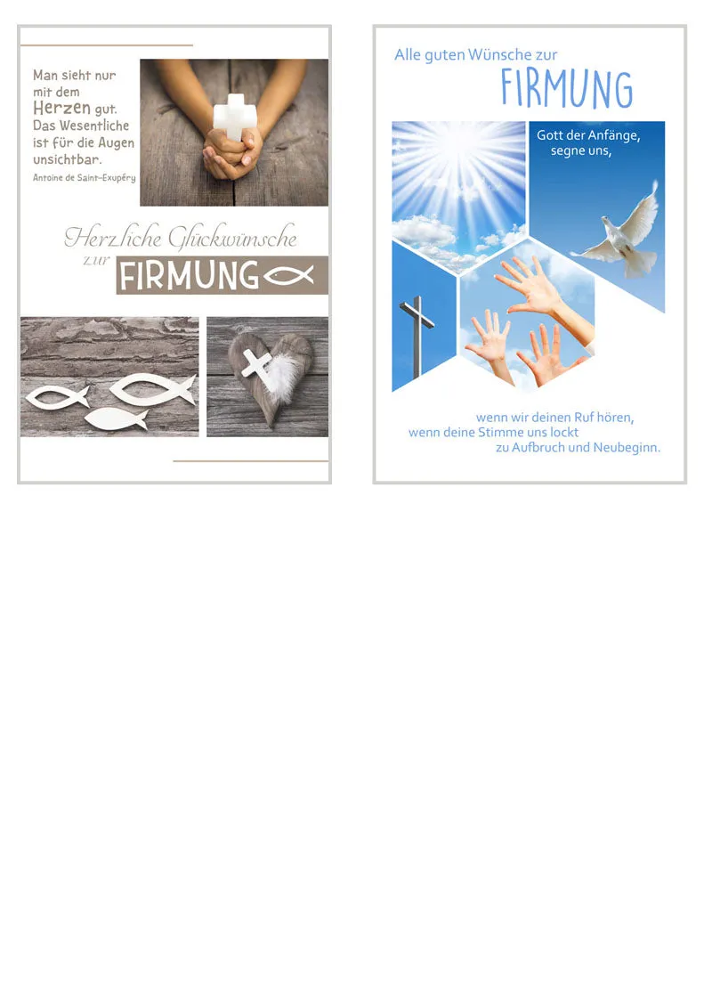 Edition Seidel 20175 Vormselkaarten Set van 6 met Envelop
