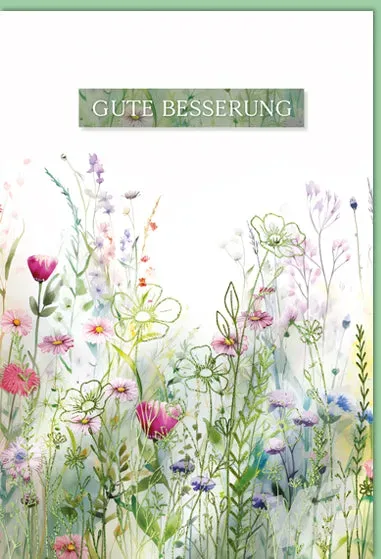 Kurt Eulzer 42-1030 beterschapskaart per stuk bloemen