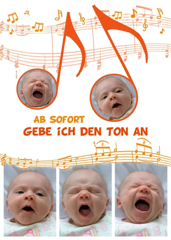 Kurt Eulzer Baby 31-3727 geboortekaart 5 stuks noten