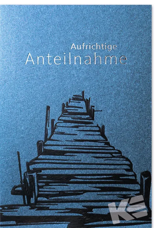 Kurt Eulzer 81-1248 condoleancekaart donkerblauw preeg