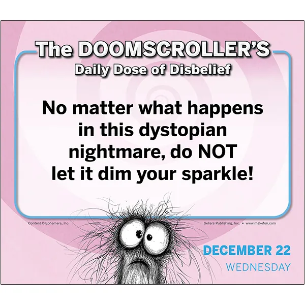 Doomscroller’s Daily Dose 2027 dagkalender humor box
