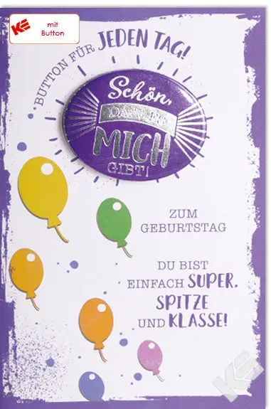 Kurt Eulzer 51-1246 wenskaart ballonnen button