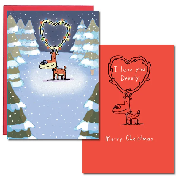 Sellers Publishing Christmas One I Love C3711A kerstkaarten liefde