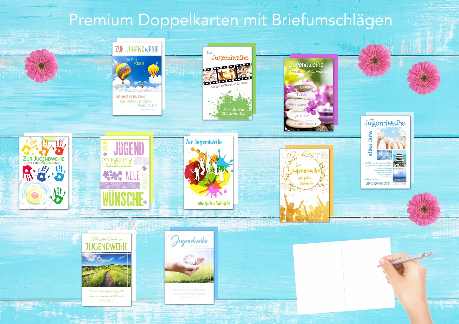Edition Seidel 20521 jeugdwijding kaarten 10 stuks met envelop