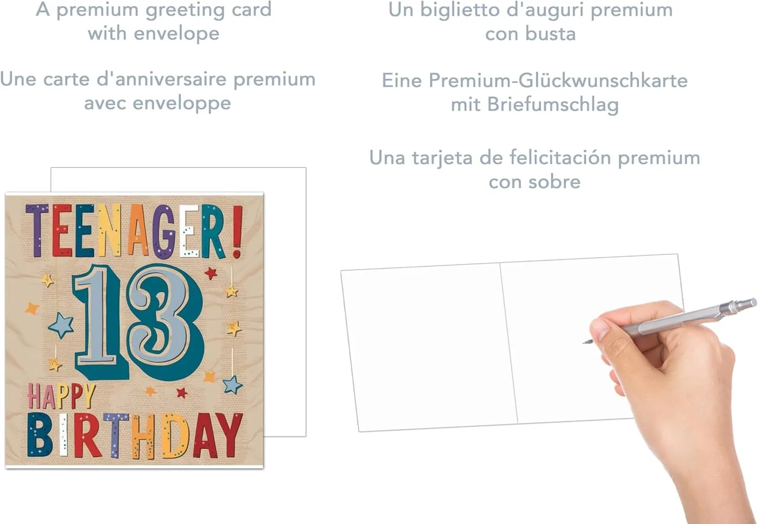 Edition Seidel Premium GQ352 SW024 verjaardagskaart 13 jaar