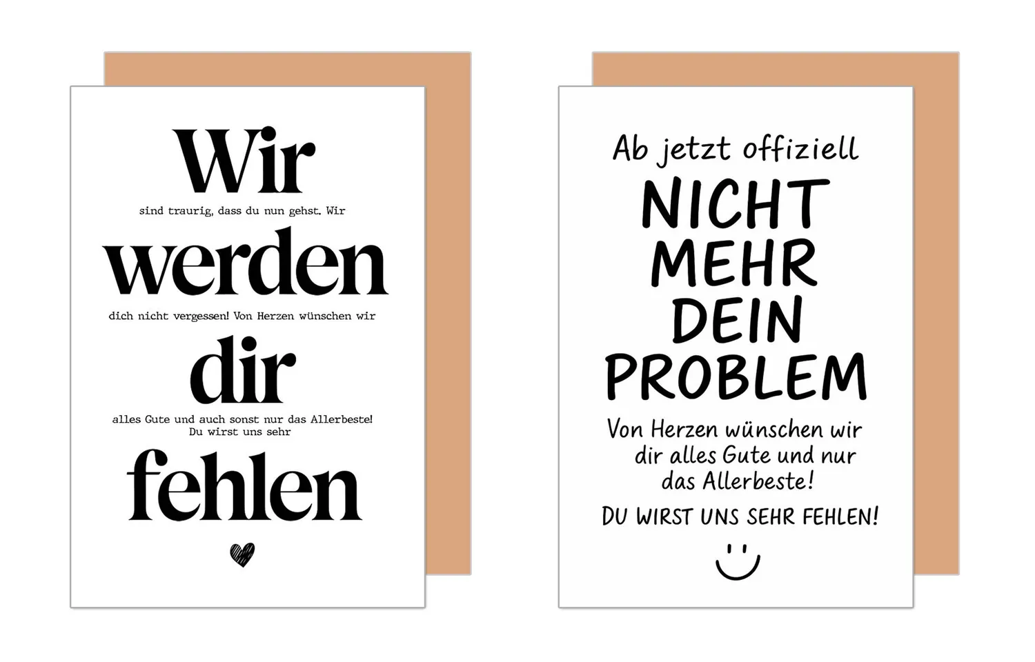 Edition Seidel 35742 afscheid wenskaarten set van 6 met envelop