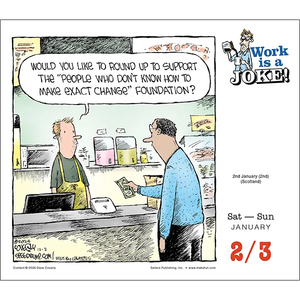 Sellers Publishing Work is a Joke 2027 dagkalender humor box
