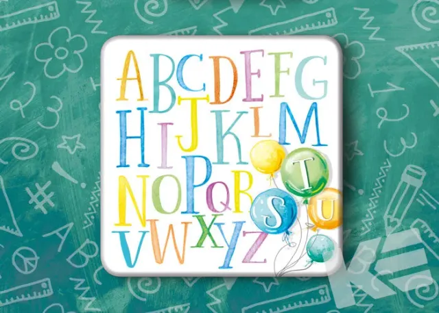 Kurt Eulzer 01-0385 ABC magneet-button vierkant schoolstart