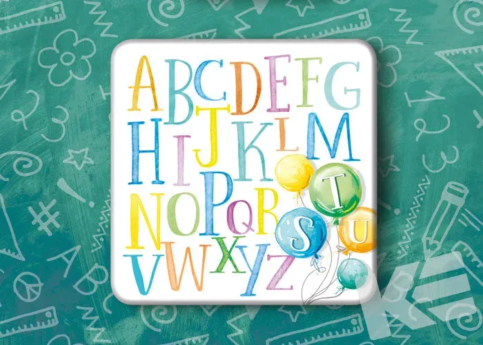 Kurt Eulzer 01-0385 ABC magneet-button vierkant schoolstart