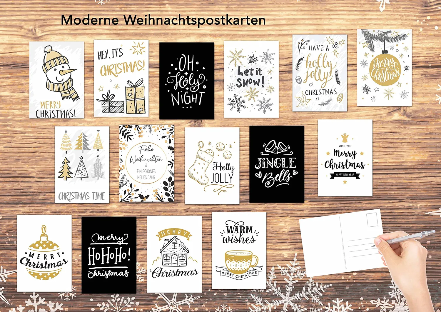 Edition Seidel 821111 Kerstpostkaarten Set 30 Zijdemat