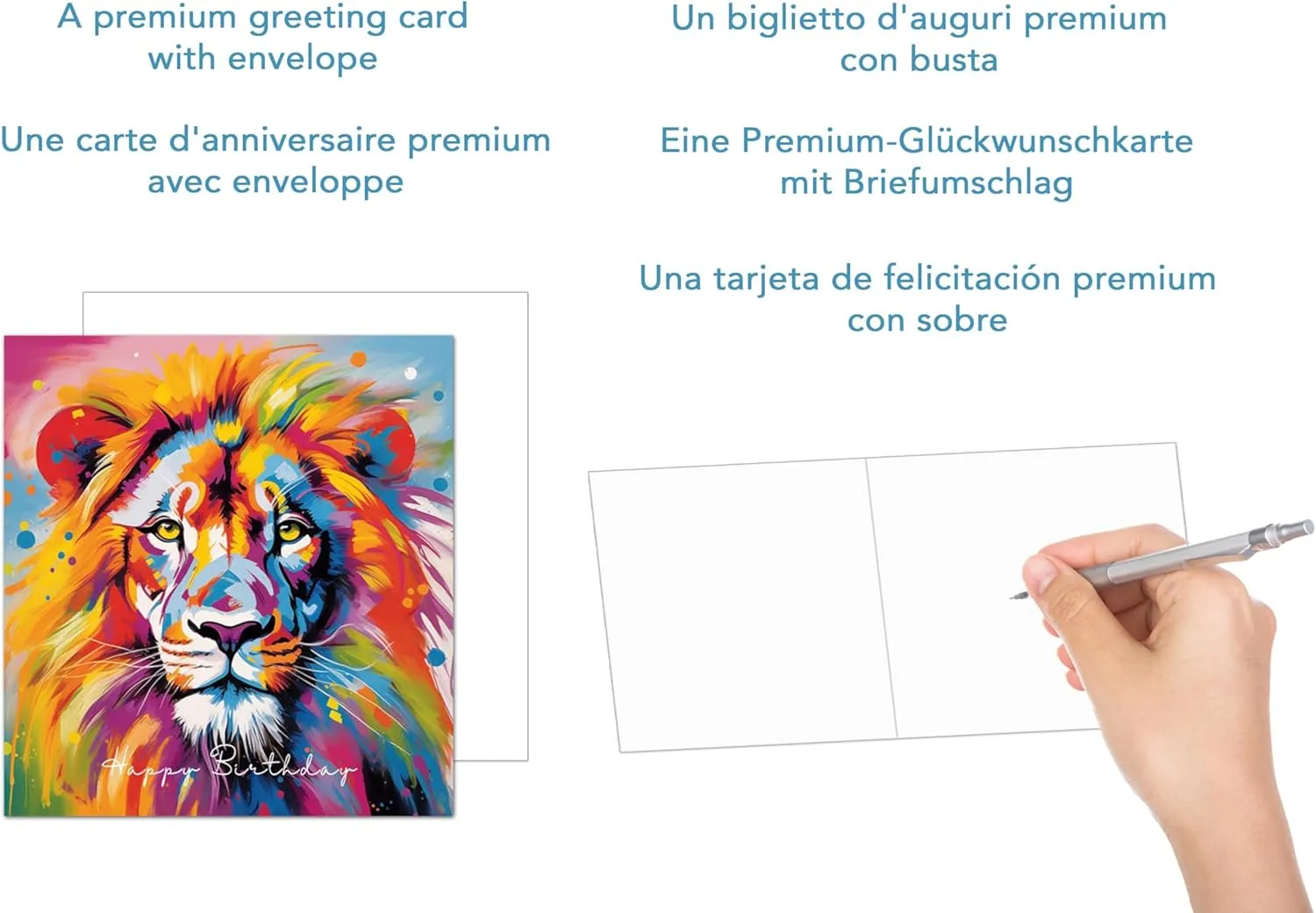 Edition Seidel Premium verjaardagskaart GQ224 leeuw