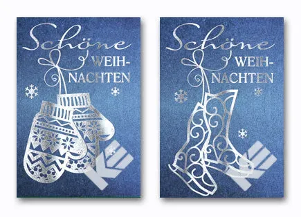 Kurt Eulzer 23-4644 kerstkaarten 3 stuks donkerblauw