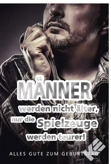 Kurt Eulzer 51-5078 verjaardagskaart man foliedruk
