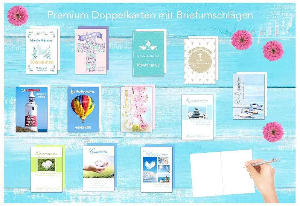 Edition Seidel 20516 communiekaarten set 24 met enveloppen