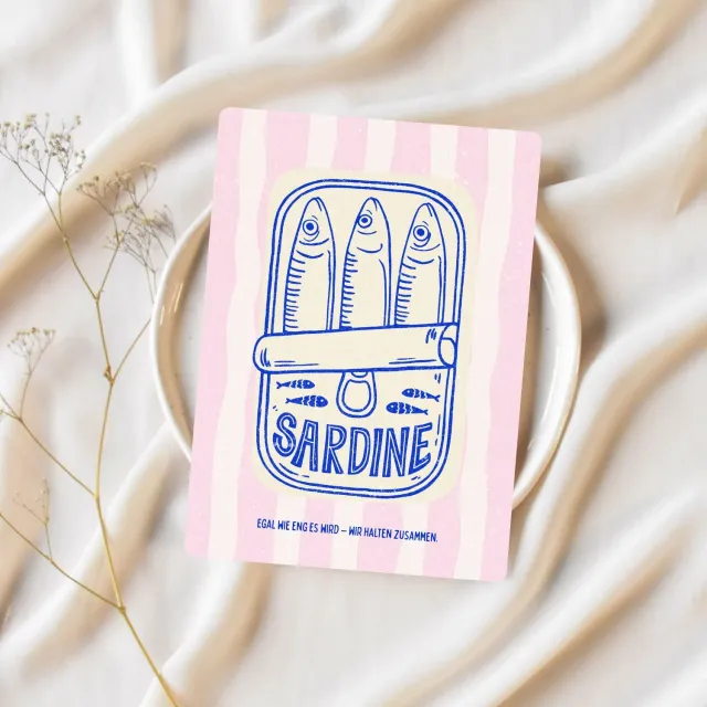 Lilly Braun Sardine 5053 postkaart sardinemotief