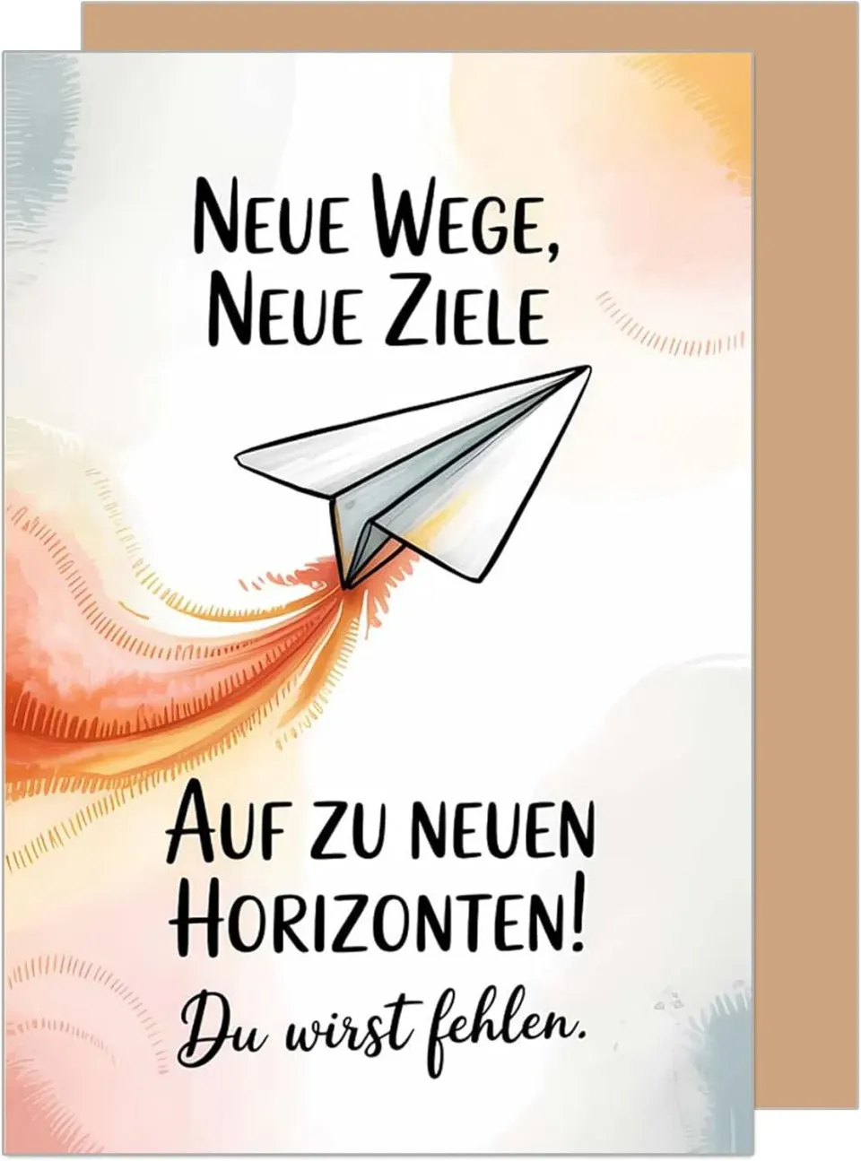 Edition Seidel Premium AS158 SW025 afscheidskaart papiervliegtuig