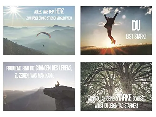 Edition Seidel Leben & Momente SW02 postkaarten set 40 met spreuk