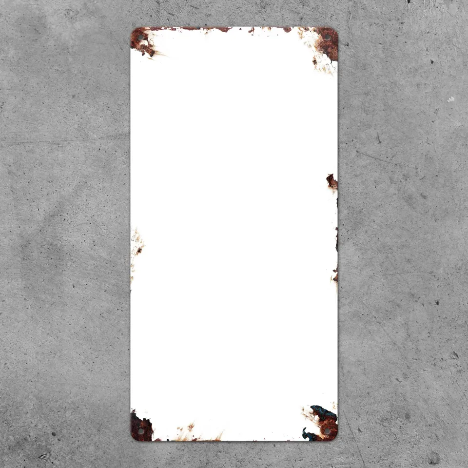Gozi Roest Standaard metalen bord 20x40cm persoonlijk