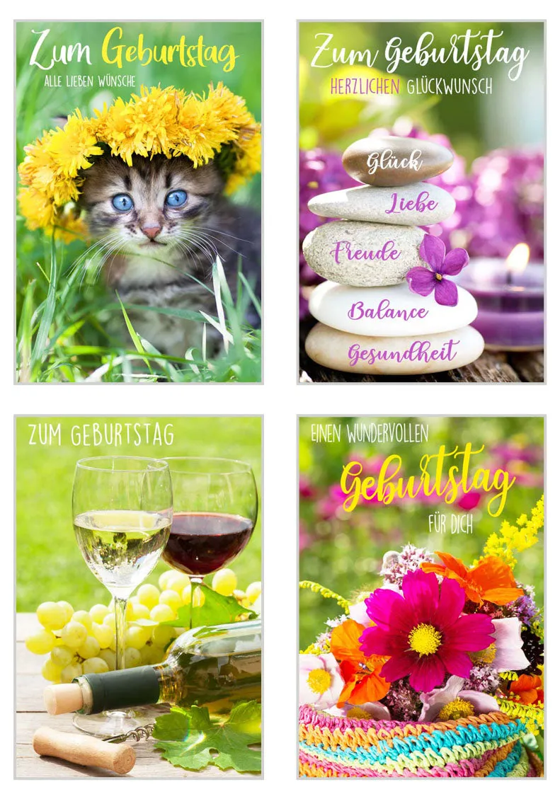 Edition Seidel 20839 verjaardagskaarten 20 stuks met spreuk
