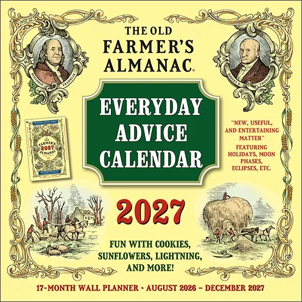 Sellers Publishing Old Farmer's Almanac 2027 wandkalender 17 maanden