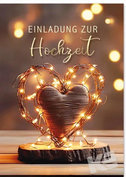 Kurt Eulzer 91-3704 uitnodiging hart lichtjes 5 stuks