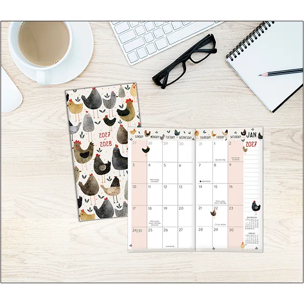 Sellers Publishing Happy Hens 2027 zakagenda 29 maanden