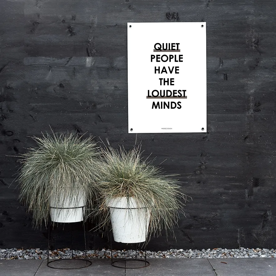moodz design Quiet People tuinposter 50x70 waterafstotend