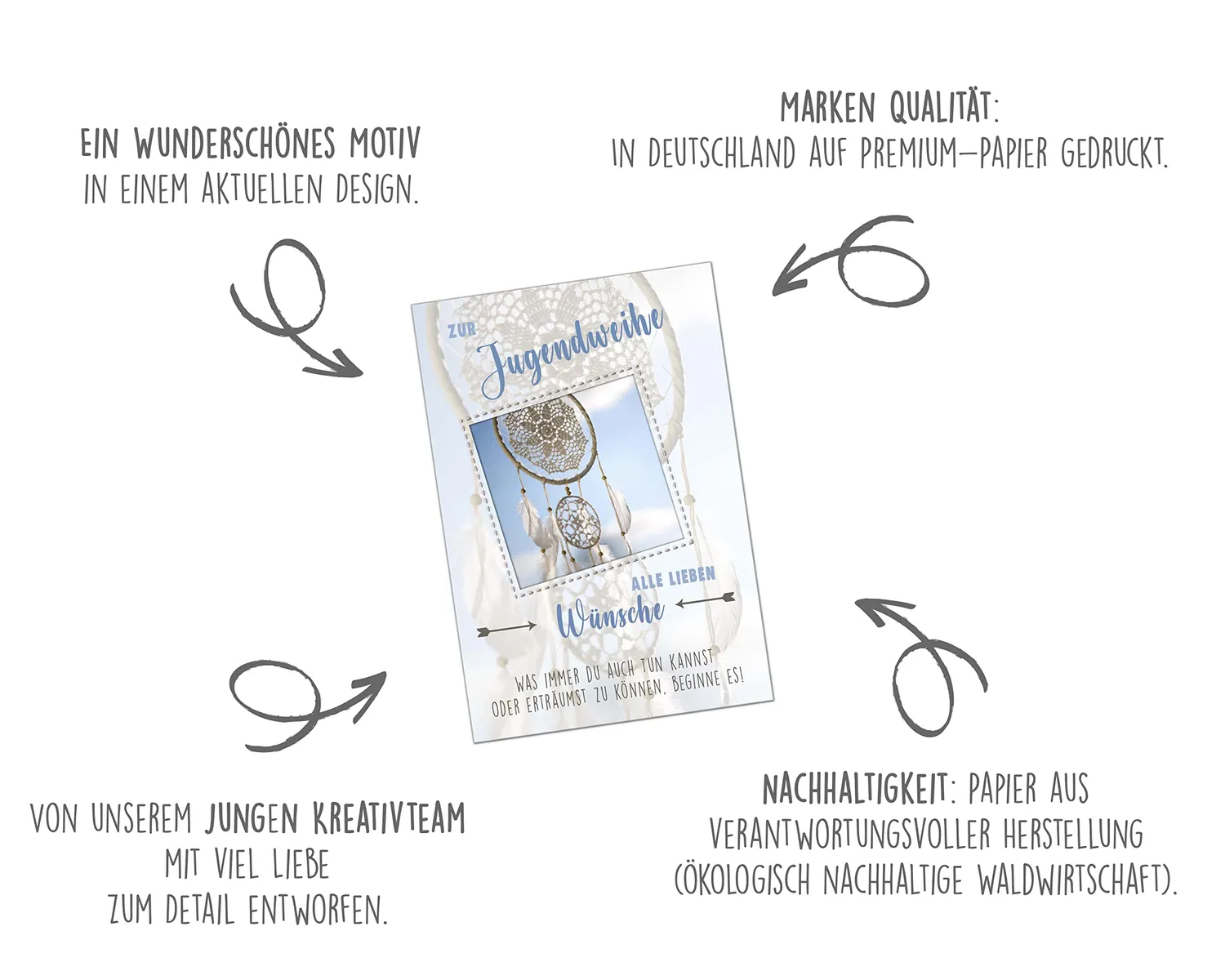 Edition Seidel Premium Jugendweihe wenskaart JW127 dromenvanger