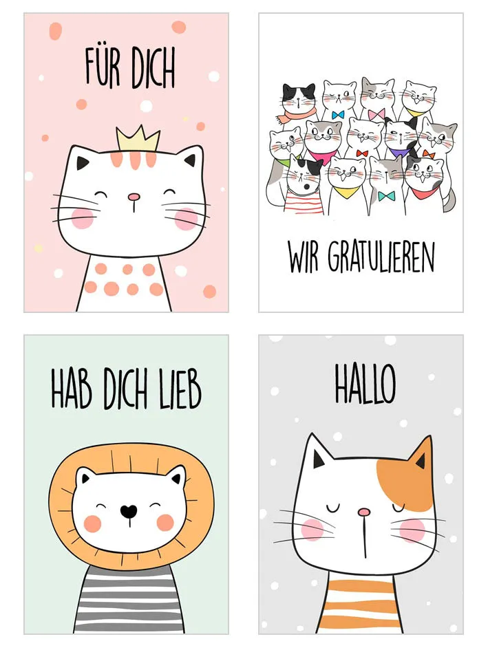 Edition Seidel 20557 postkaarten 25 stuks dieren met spreuk