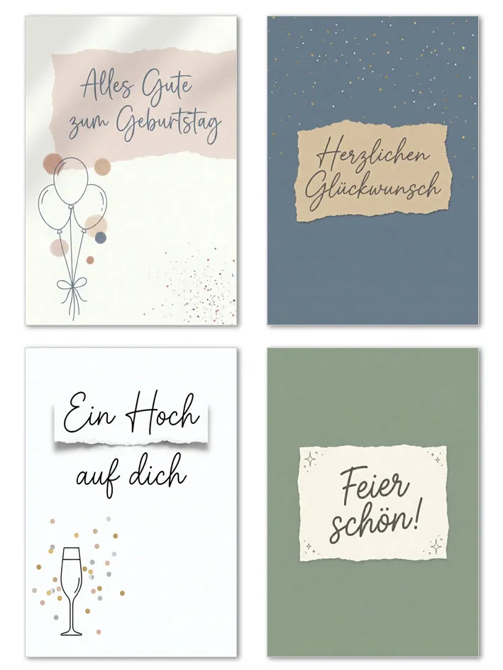 Edition Seidel 31742 verjaardagskaarten 20 stuks met envelop