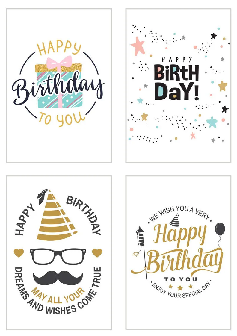 Edition Seidel 20808 verjaardagskaarten set van 20 met envelop