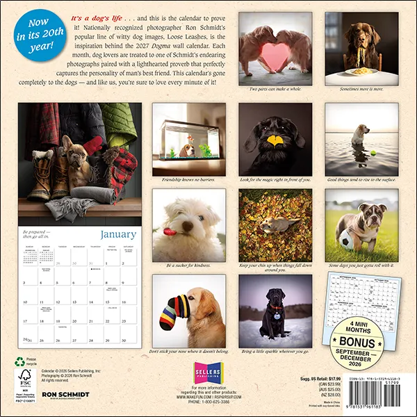 Sellers Publishing Dogma wandkalender 2027 honden